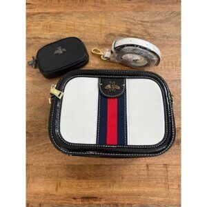 Bee Bag Purse Pouch Crossbody Detachable Strap White Black Red Blue